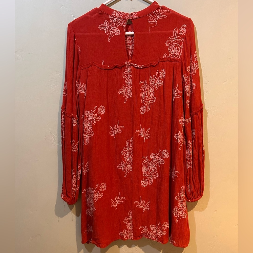 Lulus Burnt Orange Long Sleeve Shift Dress Women’s Size Small - Picture 5 of 5